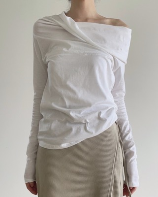 wearable shoulder tee (3color)