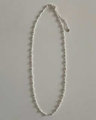 [silver] mini ball necklace