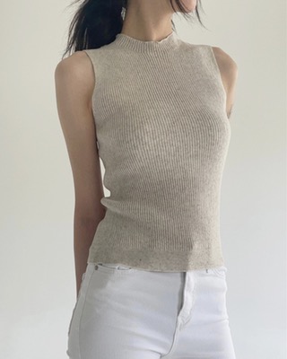 whole garment knit sleeveless (4color)