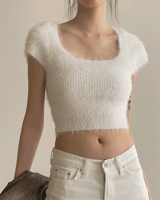 milk fur knit (2color)