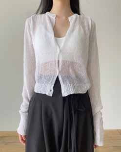 see through cardigan (2color)