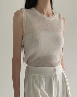 soft knit sleeveless (2color)