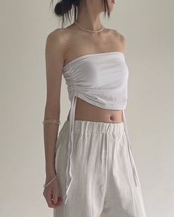 side shirring tube top (3color)