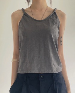 shoulder twist sleeveless (4color)