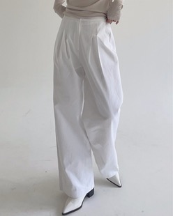 cotton pintuck pants (2color)