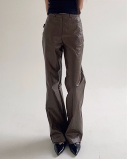slim classic leather pants (2color)