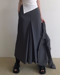 lundy dart maxi skirt (2color)