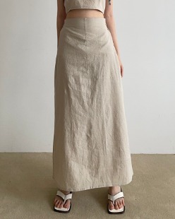 rabi linen banding skirt (2color)