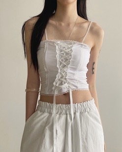 heart lace corset sleeveless (2color)