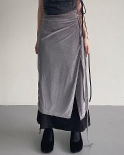 net layered wrap skirt (3color)