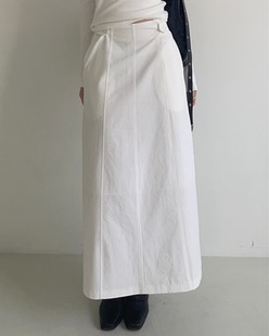 ivy cotton maxi skirt (2color)
