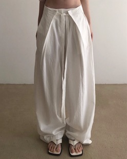 milky front strap cotton pants (2color)